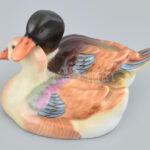 Herendi porcelán kacsapár, kézzel festett, jelzett, minimális kopással. m: 7×8×11,5 cm