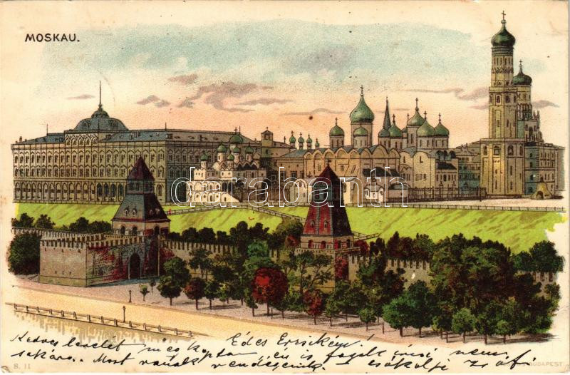 1899 (Vorläufer) Moscow, Moscou, Moskau; Kremlin. Kunstanstalt Kosmos S. II. litho (EB)