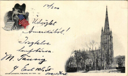 1900 New York, Old Trinity Church, Broadway