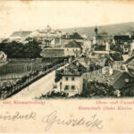 1899 (Vorläufer) Kismarton, Eisenstadt; Felső- és Alsó-Kismartonhegy. Anton Pinter kiadása / Ober- und Unterberg Eisenstadt (links Kirche kl. Höflein) / general view, church (fl)