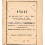 1942 Szabados Sporttelep fényképes igazolvány