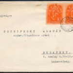 1938 Ráckevei és Pesterzsébeti adóhivatali köszönő hírlevelek 2 db borítékkal - Image 3