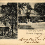 1902 Várgede, Várgedefürdő, Kúpele Hodejov, Hodejov; Gyógy- és gőzfürdő, Csevicze kút, vonat a háttérben. Kohn Albert kiadása / spa, steam bath, well, spring source, train in the background + 'MISKOLCZ - FÜLEK 42. SZ.' vasúti
