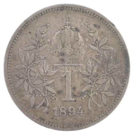 Ausztria 1894. 1K Ag 'Ferenc József' T:2- patina Austria 1894. 1 Corona Ag 'Franz Joseph' C:VF patina Krause KM#2804