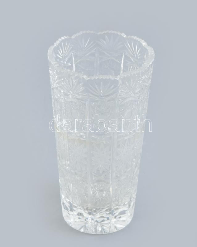 Kristályváza, hibátlan, m: 15,5 cm