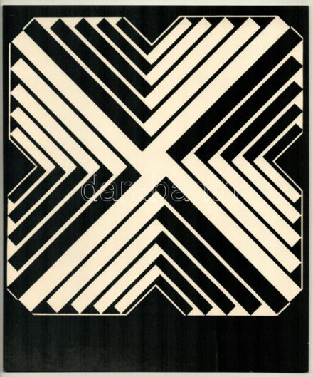 Fajó János (1937-2018): Keresztek. Szitanyomat, karton. Jelzés nélkül. Lapméret: 34,5x28,5 cm.