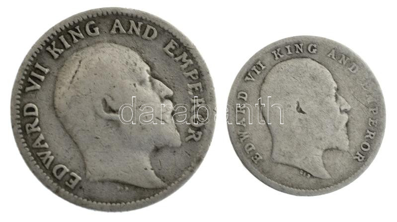 Brit-India 1904. 2a Ag 'VII. Edvárd' + 1908. 1/4R Ag 'VII. Edvárd' T:2-,3 patina British India 1904. 2 Annas Ag 'Edward VII' + 1908. 1/4 Rupee Ag 'Edward VII' C:VF,F patina Krause KM#505,506 - Image 2