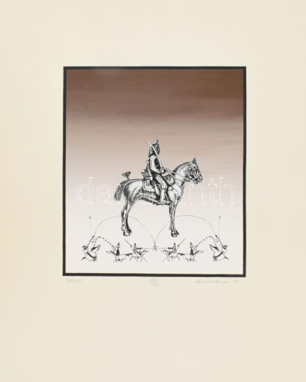 Prutkay Péter (1947-2022): Játék, 1981. Szitanyomat, papír. Jelzett. Számozott: 13/50.. 22x19 cm lapszéli foltokkal, szakadással