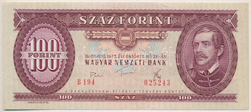 1975. 100Ft 'B 194 025243' T:I,I- Adamo F33