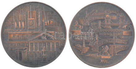 Szovjetunió ~1980. 'Leningrád' bronz emlékérem (2xklf)(74mm) T:1- Soviet Union ~1980. 'Leningrad' bronze medallion (2xdiff)(74mm) T:AU