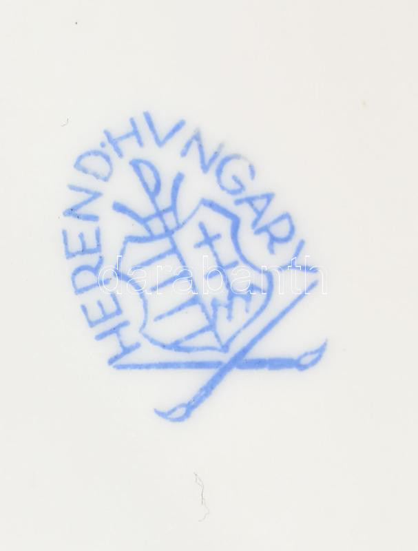 Herendi Viktória mintás hamutál. Kézzel festett, jelzett, hibátlan 14x9 cm - Image 2