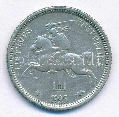 Litvánia 1925. 1L Ag T:2,2- Lituhania 1925. 1 Litas C:XF,VF Krause KM#76 - Image 2
