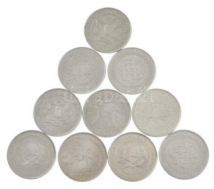 2007. 50Ft '50 éves a Római Szerződés' (2x) + 2015. 50Ft 'Nemzeti és Történelmi Emlékhelyek' (2x) + 2016. 50Ft 'Hetvenéves a Forint' (2x) + 2018. 50Ft 'Birkózó-világbajnokság' (2x) + 2020. 50Ft '150 éves a szervezett Magyar