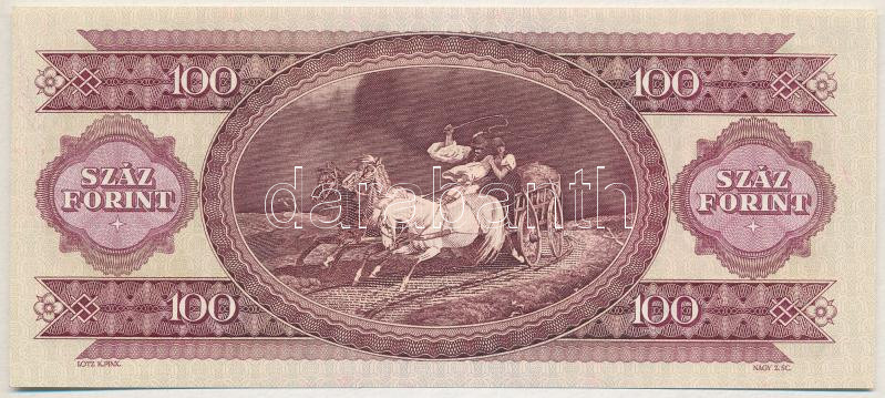 1993. 100Ft 'B 007 012656' nyomdai papírránccal T:I Adamo F38 - Image 2