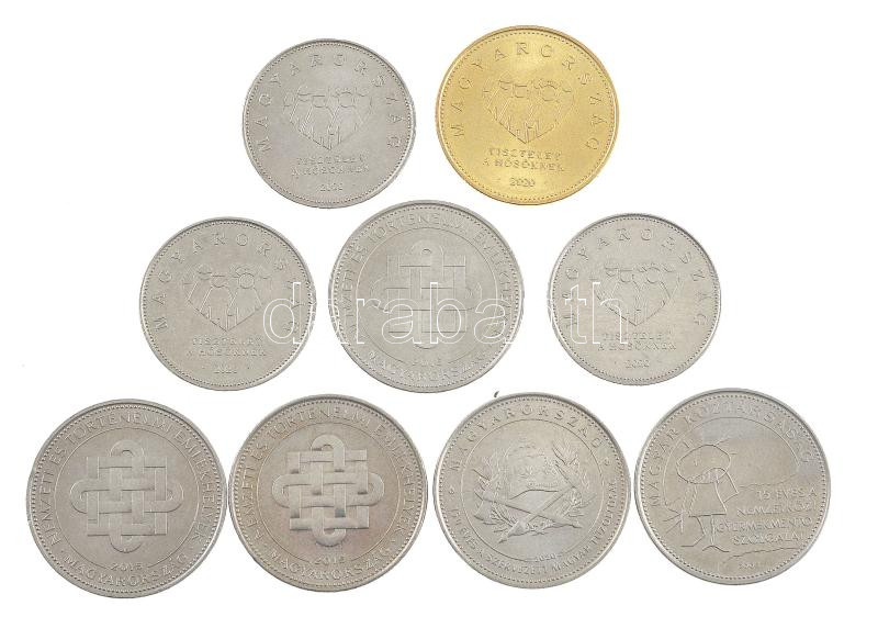 2005. 50Ft Cu-Ni emlékkiadás '15 éves a Nemzetközi Gyermekmentő Szolgálat' + 2015. 50Ft Cu-Ni 'Nemzeti és történelmi emlékhelyek' (3x) + 2020. 50Ft Cu-Ni '150 éves a szervezett Magyar Tűzoltóság' + 2020. 10Ft Cu-Ni 'Tisztelet a