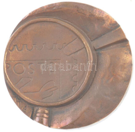 Mladonyiczky Béla (1936-1995) 1979. 'Posta / XVII. Országos Ifjúsági Bélyeg Kiállítás - Békéscsaba 1979' kétoldalas bronz emlékérem (95mm) T:1-