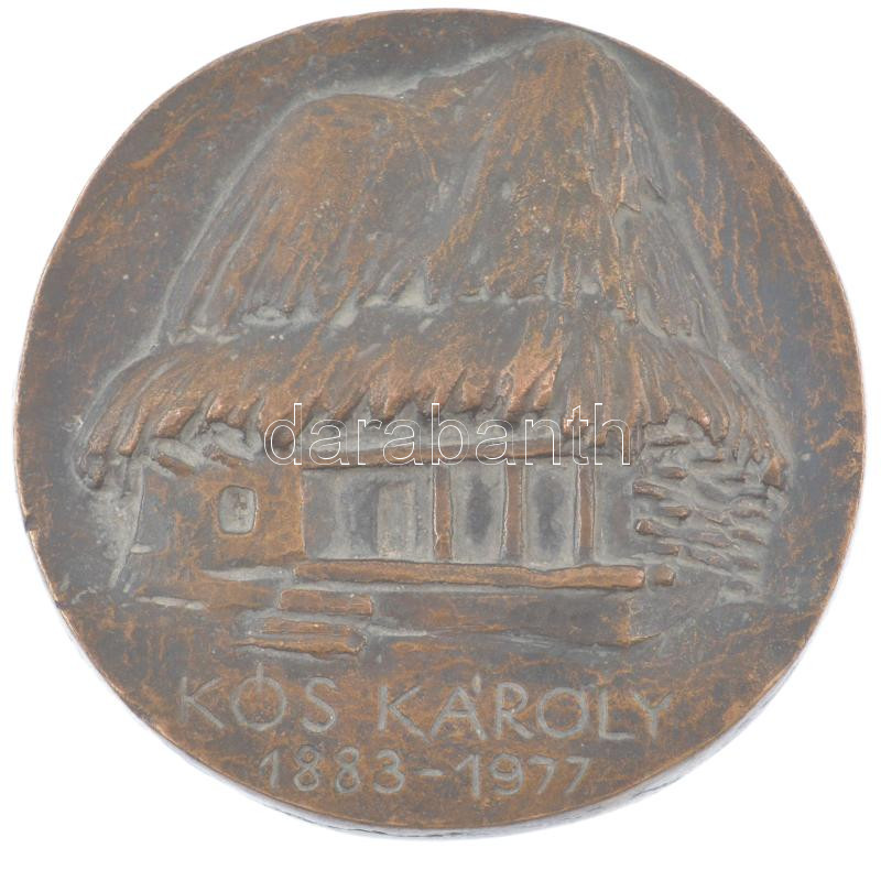 ~1980-1990. 'Kós Károly 1883-1977' kétoldalas bronz emlékérem (95mm) T:1- - Image 2