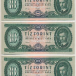 1962. 10Ft (3x) sorszámkövetők 'A 293 170490 - A 293 170492' T:II Adamo F6