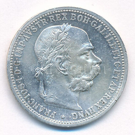 Ausztria 1901. 1K Ag 'Ferenc József' T:1- kis ph Austria 1901. 1 Corona Ag 'Franz Joseph' C:AU small edge error Krause KM#2804