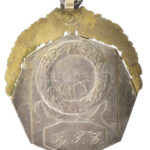 ~1910. 'Gy.T.E.' kétoldalas, jelzett Ag díjérem 'SGA' gyártói jelzéssel, bronz díszítéssel (br.27,40g/0.800/42x47mm) T:2 patina - Image 2