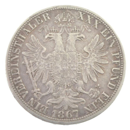 Ausztria 1867A Egyleti Tallér Ag 'Ferenc József' (18,42g) T:2- kis ph, karc, fülnyom Austria 1867A Vereinsthaler Ag 'Franz Joseph' (18,42g) C:VF small edge error, scratch, earmark Krause KM#2245