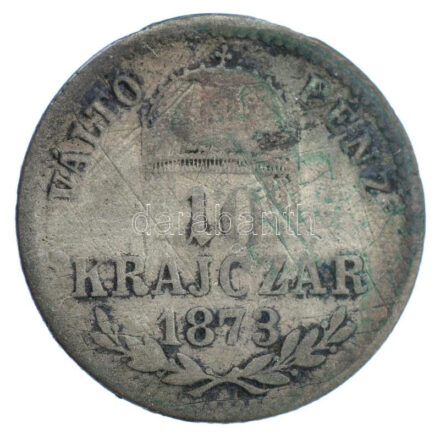 1873KB 10kr Ag 'Ferenc József' T:3 patina, karc Hungary 1873KB 10 Kreuzer Ag 'Franz Joseph' C:F patina, scratch Huszár: 2163., Unger III.: 1477.a, Adamo M10.1