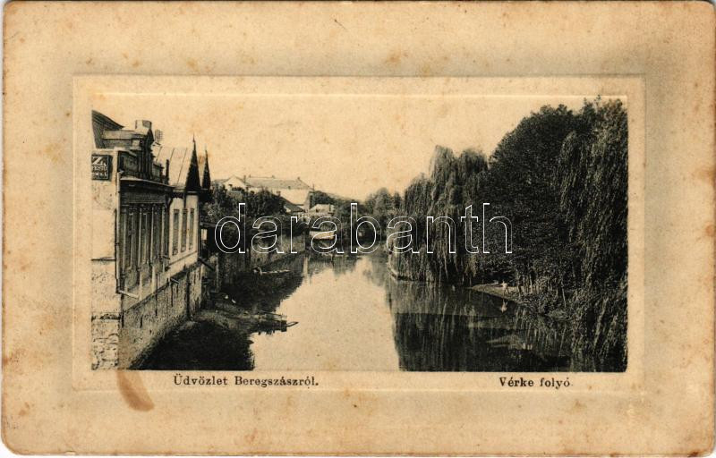 Beregszász, Beregovo, Berehove; Vérke folyó. W.L. Bp. 6093. 'Ideal' Friedmann Moritz kiadása / riverside (EM)