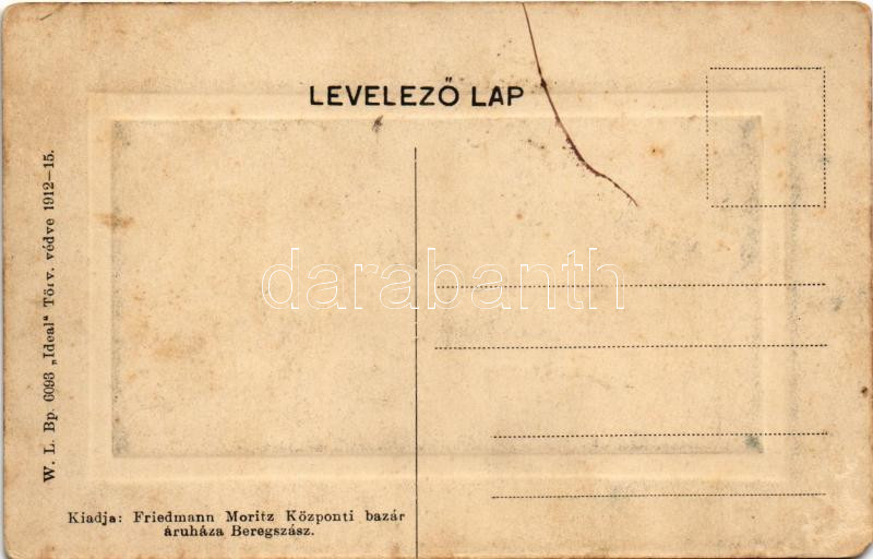 Beregszász, Beregovo, Berehove; Vérke folyó. W.L. Bp. 6093. 'Ideal' Friedmann Moritz kiadása / riverside (EM) - Image 2