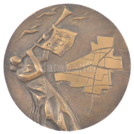 DN 'Üllő nagyközség szocialista fejlesztéséért' kétoldalas öntött bronz plakett (96mm) T:1