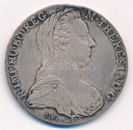 Ausztria 1780SF Tallér Ag 'Mária Terézia' utánveret T:2 patina, ph Austria 1780SF Thaler Ag 'Maria Theresia' restrike C:XF patina, edge error Krause KM#T1