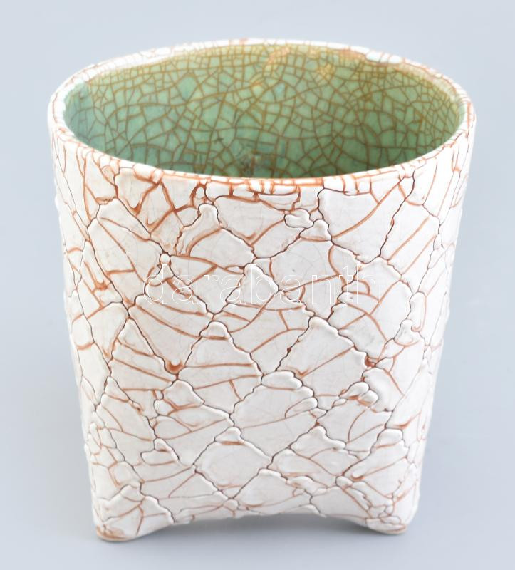 Iparművészeti Gorka váza, kerámia, jelzett, hibátlan, m: 16,5cm - Image 2