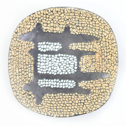 B. Várdeák Ildikó (1929-2013): Tál, mázas kerámia , jelzés nélkül,, hibátlan, d: 22 cm