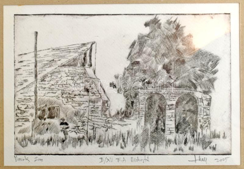 Azonosítatlan jelzéssel Monok, Hidegtű, papír, jelzet szorszámozott mévészpéldány II/XV. EA: 14x20 cm