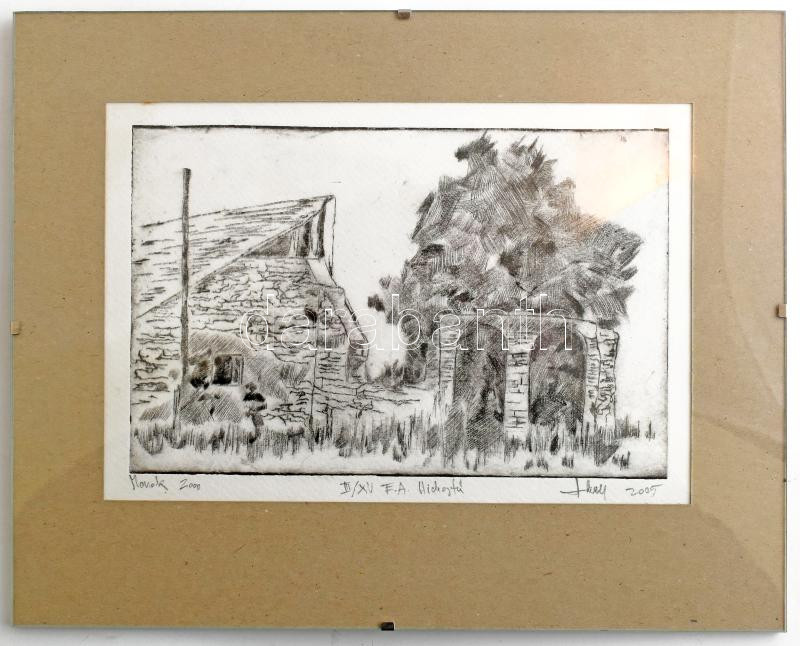 Azonosítatlan jelzéssel Monok, Hidegtű, papír, jelzet szorszámozott mévészpéldány II/XV. EA: 14x20 cm - Image 2