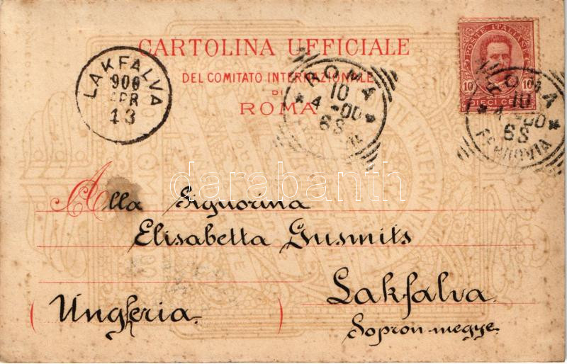 1900 Leone XIII / Pope Leo XIII. Art Nouveau, floral (fl) - Image 2