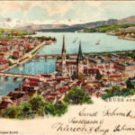 1899 (Vorläufer) Zürich, Zurich; general view. Gebr. Künzli litho (EK)