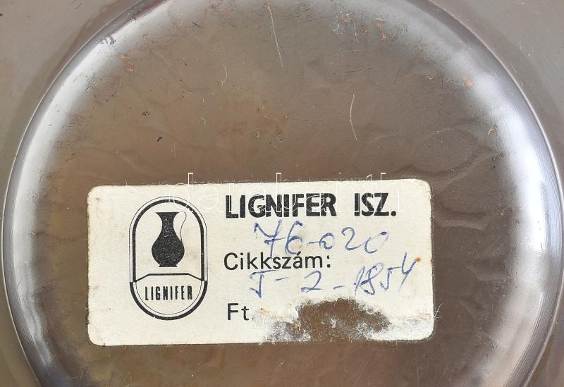 Lignifer retró tálka, bronz, kis kopásokkal, d: 15 cm - Image 2