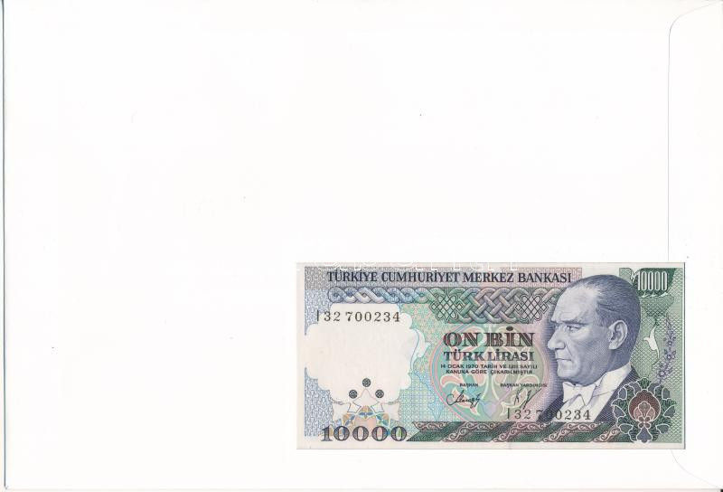 Törökország 1970. 10.000L felbélyegzett borítékban, bélyegzéssel T:I Turkey 1970. 10.000 Lira in envelope with stamp and cancellation C:UNC - Image 2