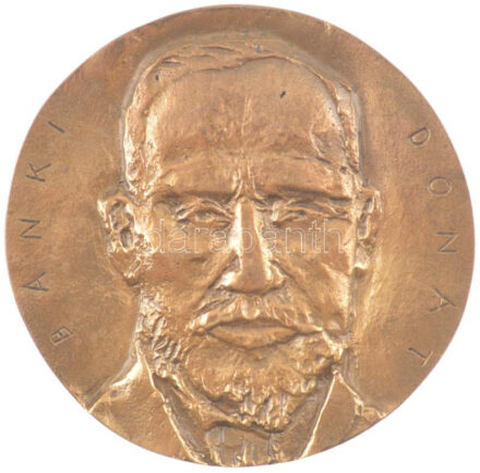 DN 'Bánki Donát / Gépipari Műszaki Főiskola- Budapest' kétoldalas öntött bronz emlékérem (108mm) T:1