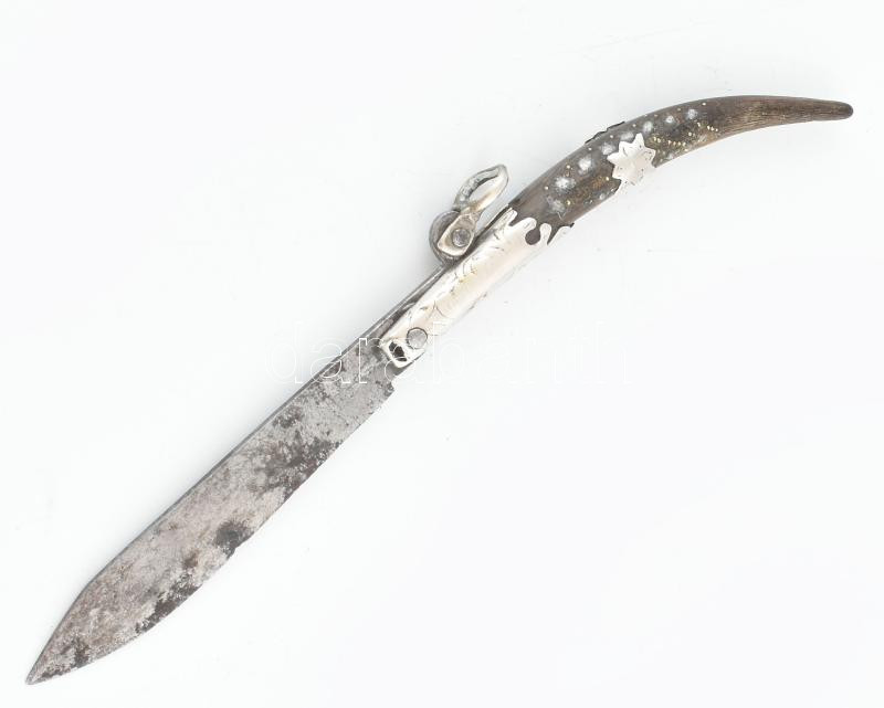 Régi török bicska, kopott h: 14,5 cm