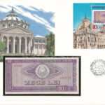 Románia 1966. 10L felbélyegzett borítékban, bélyegzéssel T:I Romania 1966. 10 Lei in envelope with stamp and cancellation C:UNC