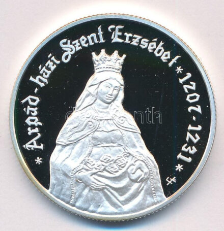 2007. 5000Ft Ag 'Árpád-házi Szent Erzsébet' kapszulában, tanúsítványal, tájékoztatóval T:PP kis patina Adamo EM213