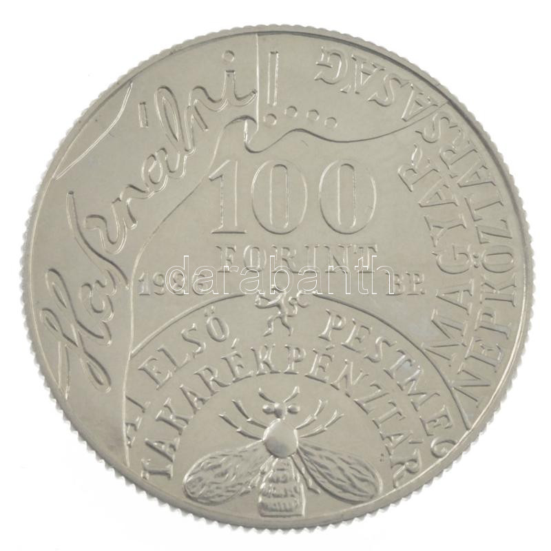 1986. 100Ft Cu -Ni 'Fáy András' kapszulában, dísztokban T:BU Adamo EM112
