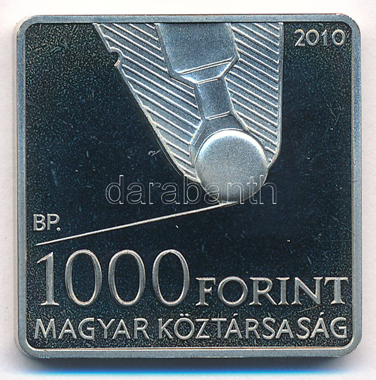 2010. 1000Ft Cu-Ni 'Bíró László József, a golyóstoll szabadalmaztatója' kapszulában T:PP patina Adamo EM232 - Image 2