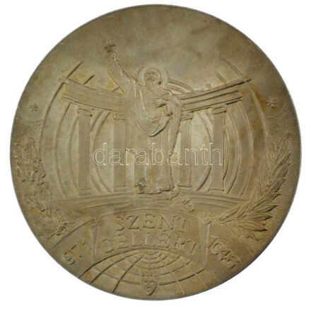 Bozó Gyula (1913-2004) 1993. '75 éves a budapesti Gellért Szálloda' kétoldalas Ag emlékérem eredeti tokjában (36.57g/ 0.925/43mm) T:1-