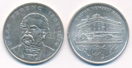 1994. 200Ft Ag 'Deák' + 1993. 200Ft Ag 'MNB' T:1 Adamo F13, F13.1
