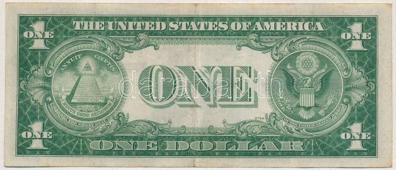 Amerikai Egyesült Államok 1934-1945. (1935A) 1$ 'Silver Certificate - kisméretű' sárga pecsét, 'William Alexander Julian - Henry Morgenthau Jr.' T:III USA 1934-1945. (1935A) 1 Dollars 'Silver Certificate - small size' Yellow seal, 'William - Image 2