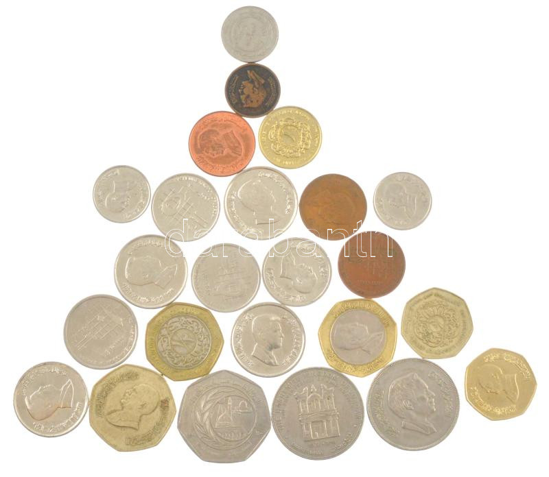 Jordánia ~1968-2000. 25f-1D (24db) T:1- - 2- Jordan ~1968-2000. 25 Fils - 1 Dinar (24pcs) C:UNC-VF