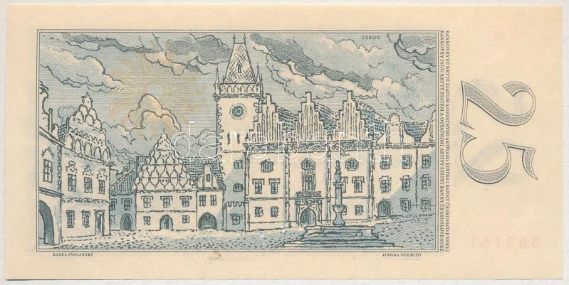 Csehszlovákia 1958. 25K 'Jan Zizka' három lyukkal perforált minta T:I- Czechslovakia 1958. 25 Korun 'Jan Zizka' specimen perforated with three holes C:AU - Image 2