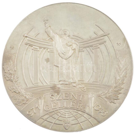 Bozó Gyula (1913-2004) 1993. '75 éves a budapesti Gellért Szálloda' kétoldalas Ag emlékérem műanyag tokban, peremén SZG beütéssel (43mm) T:1- kis patina